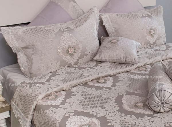 تصویر 2 از رو تختی دو نفره مخمل و ساتن با طرح فانتزی و جذاب